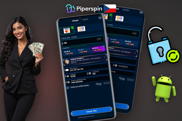 Výběr sítě BTC, ETH nebo TRC-20 při nabití účtu v Piper Casino
