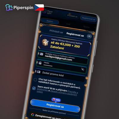 Rychlá registrace v Piper Casino – minimální formulář pro okamžitý start hraní